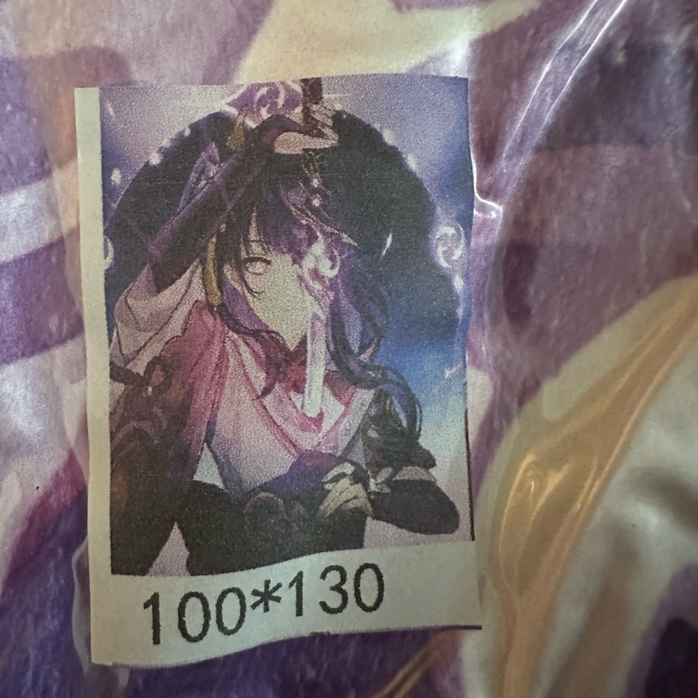 Anime Raiden Shogun from Genshin Impact Blanket Throw NEW IN PACKAGE
